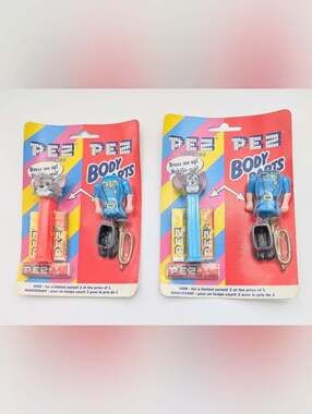2 UNOPENED PACKAGES PEZ Tom & Jerry Candy Dispensers w/Body Parts